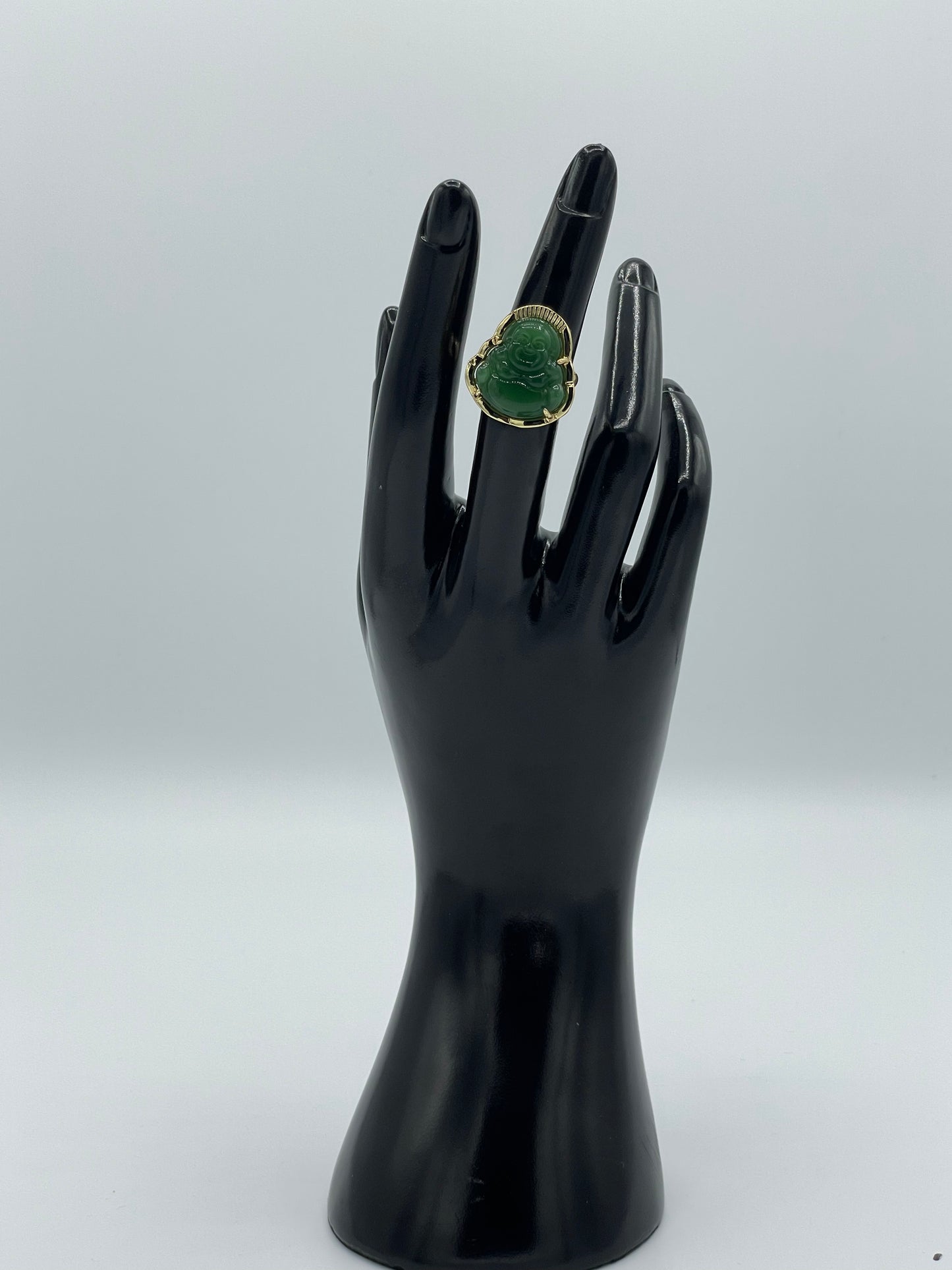 Adjustable Buddha 14K Gold Plated Ring