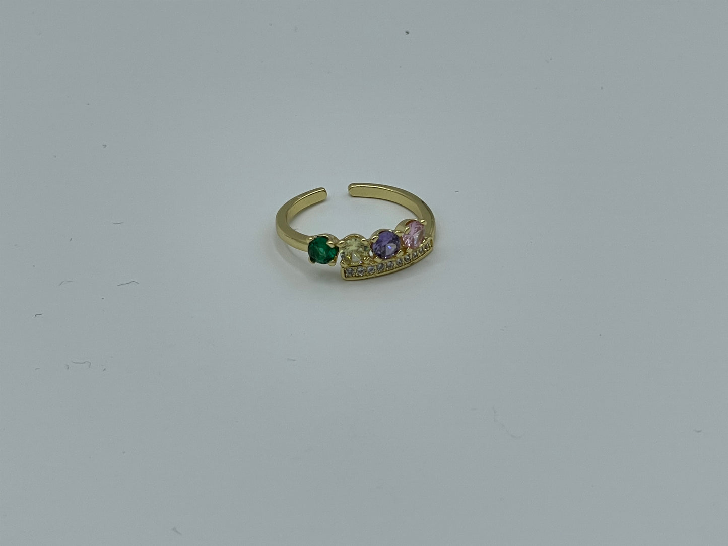 Infinity Stones Diamond Studded 18k Gold Plated Ring