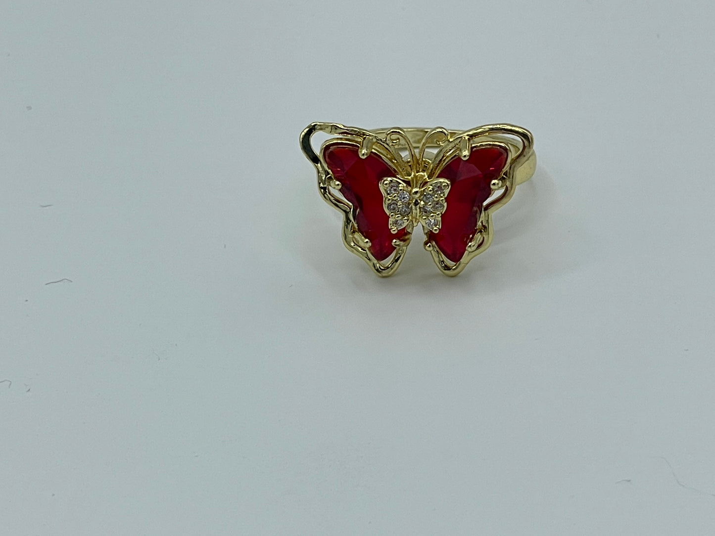 Spinning Butterfly 14K Gold Plated Ring