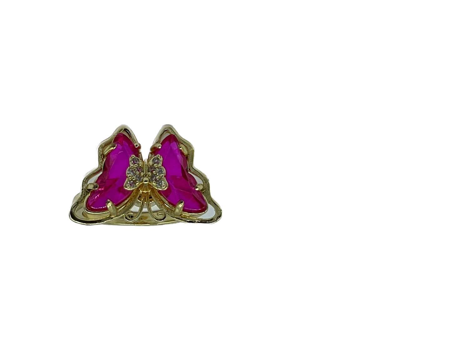 Spinning Butterfly 14K Gold Plated Ring