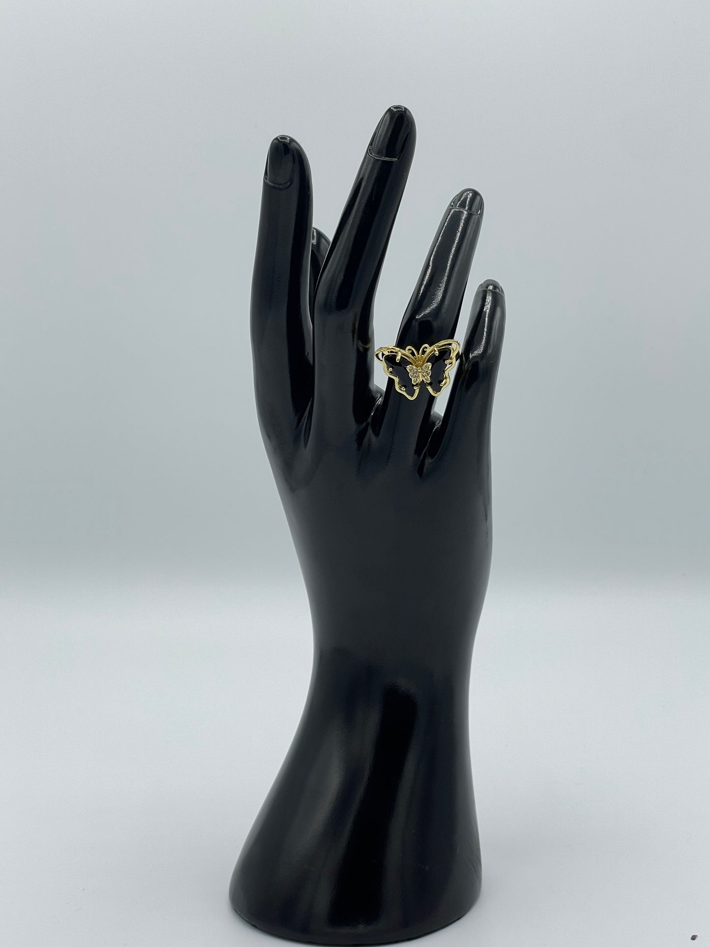 Spinning Butterfly 14K Gold Plated Ring