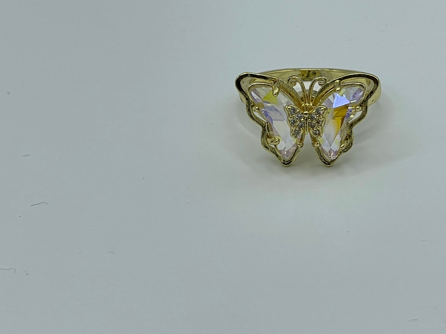 Spinning Butterfly 14K Gold Plated Ring