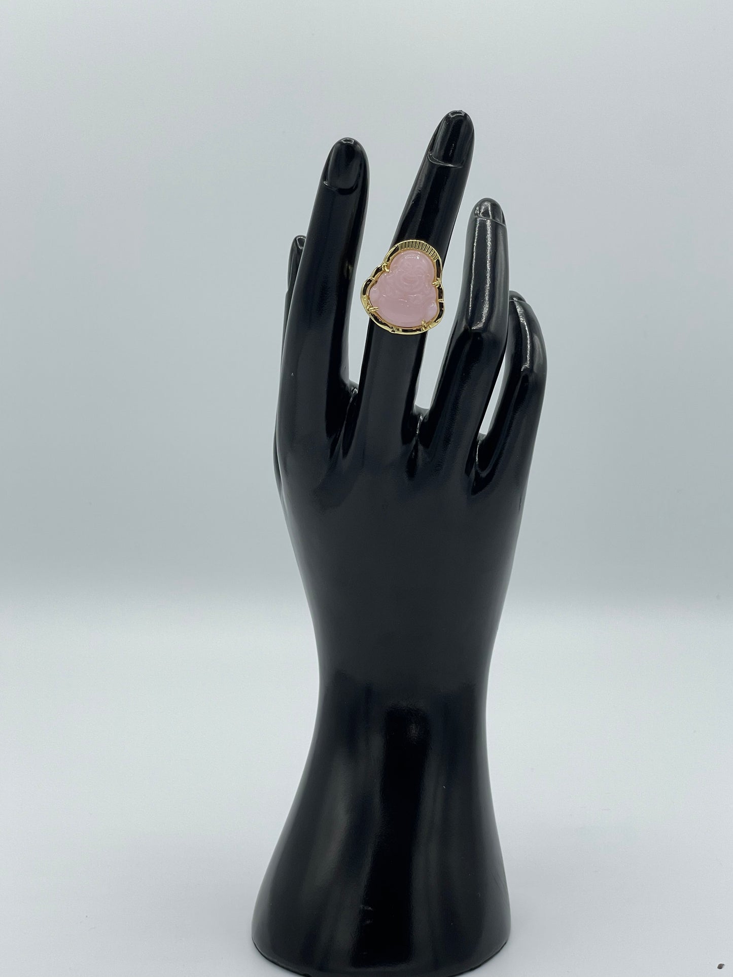 Adjustable Buddha 14K Gold Plated Ring